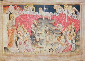 マウントシオンの子羊、「怒りの黙示録」からの第47号、1373-87年（タペストリー） 作： Nicolas Bataille